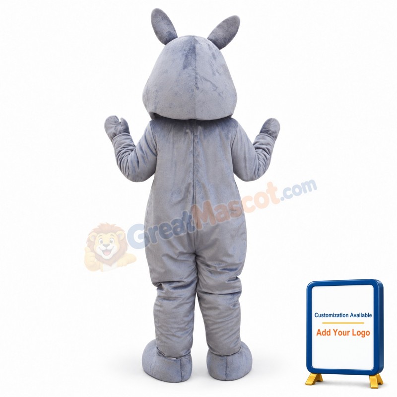 Cute Animal Gray Hippo Mascot Costume for Adult Free Shipping