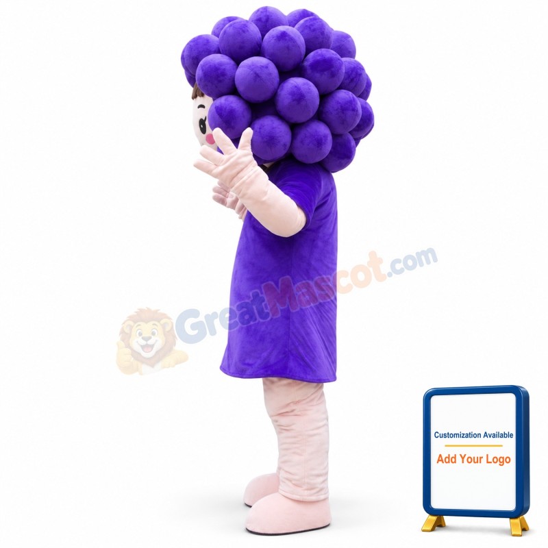Purple Grape Mascot Costume Vegetable Costume for Adult