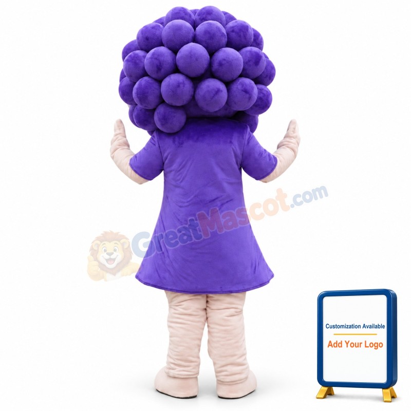 Purple Grape Mascot Costume Vegetable Costume for Adult