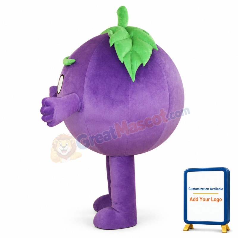 A Grape Mascot Costume Baddy Vegetable Costume for Adult