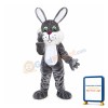 White Beard Black Rabbit Mascot Costume Easter Costume for Adult