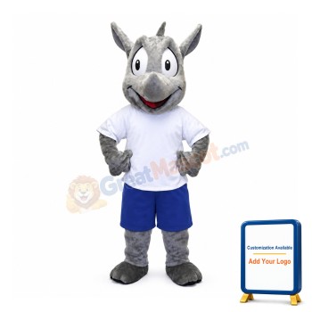 Sport Mascot Costume Robert Rhino Mascot Costume for Adult
