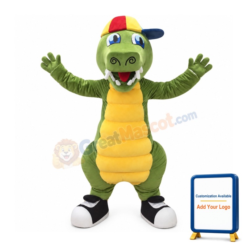 Green Crocodile Mascot Costume Alligator Costume for Adult