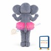 Pink and Gray Female Elephant Mascot Costume