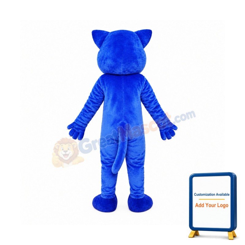 Blue Leopard Cute Panther Mascot Costume