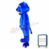 Blue Leopard Cute Panther Mascot Costume