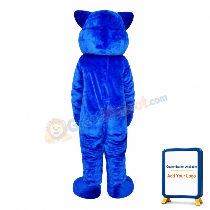 Blue Leopard Cute Panther Mascot Costume