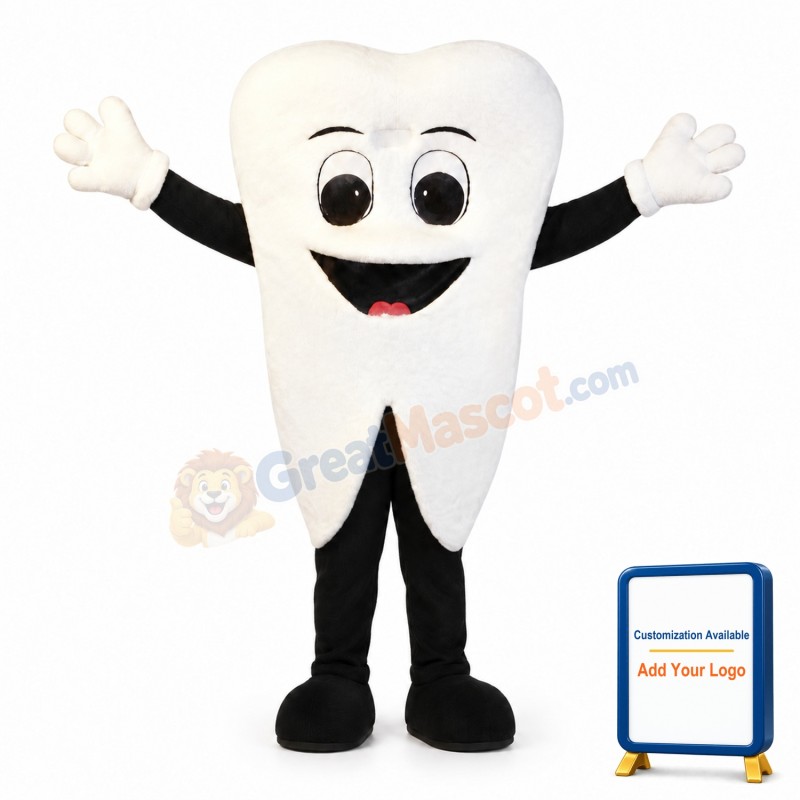 White Teeth Mascot Costume
