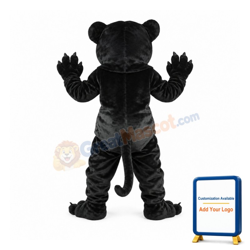 Friendly Black Panther Mascot Costume