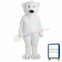 White Polar Bear Mascot Adult Costume