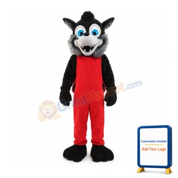 Animal Gray Wolf Plush Mascot Costume