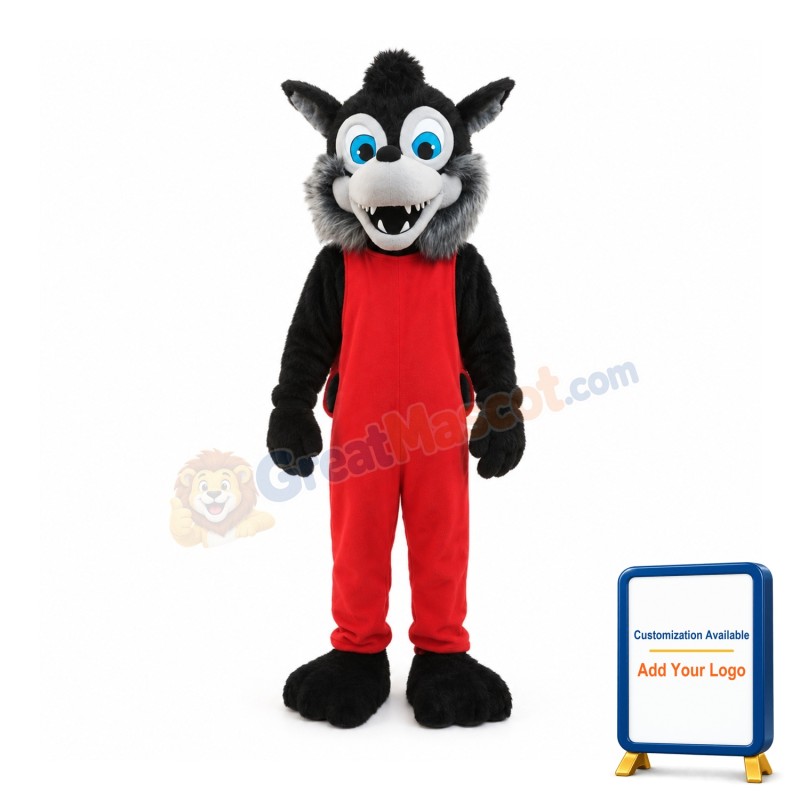 Animal Gray Wolf Plush Mascot Costume