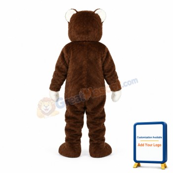 Grentle Brown Teddy Bear Mascot Costume Animal Costume