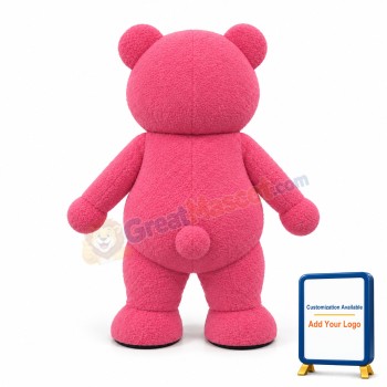 Cute Red Teddy Bear Mascot Costume Animal Costume