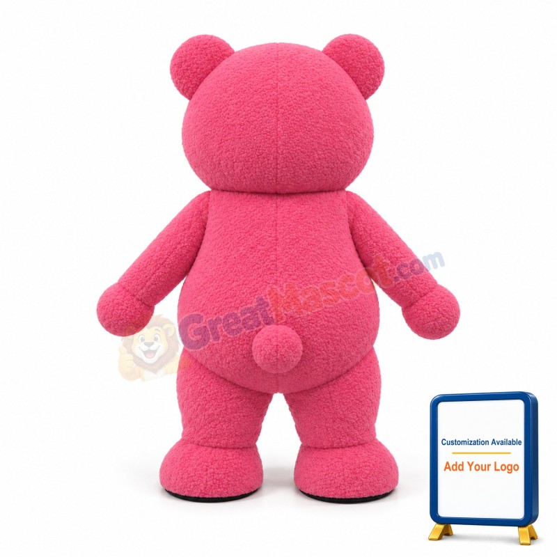 Cute Red Teddy Bear Mascot Costume Animal Costume