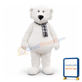 White Walker Polar Bear Mascot Costume