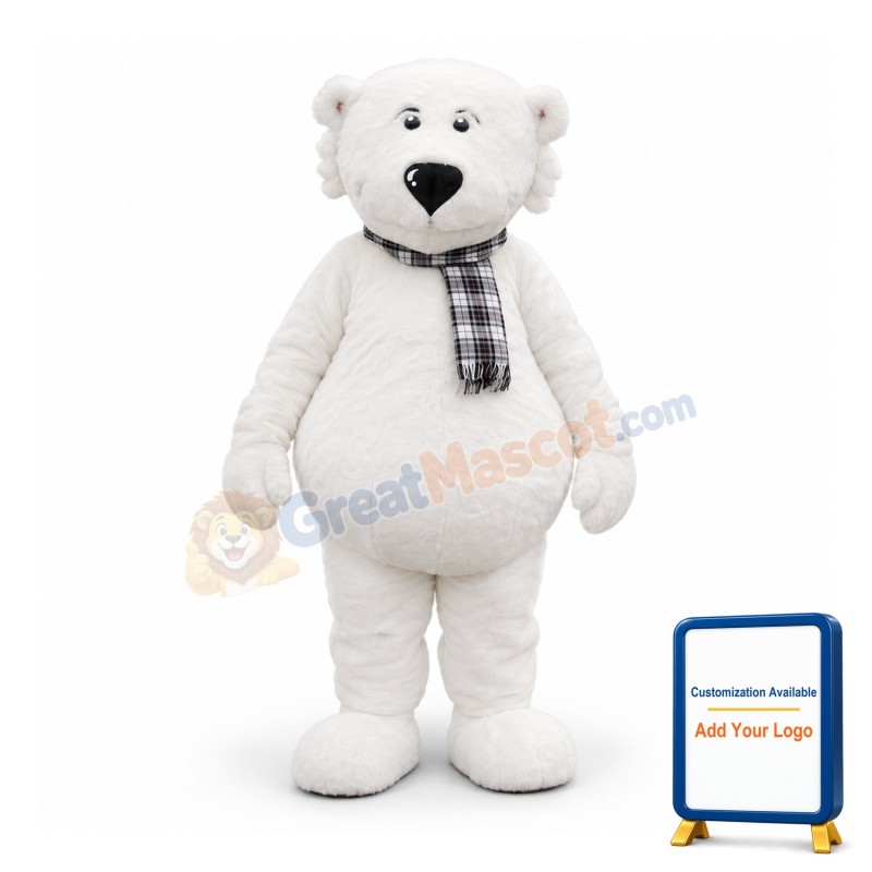 White Walker Polar Bear Mascot Costume