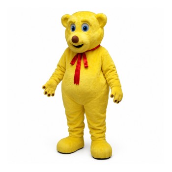 Yellow Cute Teddy Bear Mascot Costume