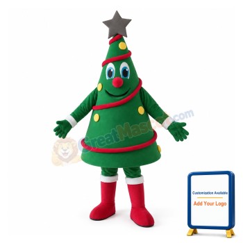 Green Christmas Tree Mascot Costume