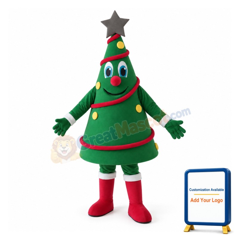 Green Christmas Tree Mascot Costume