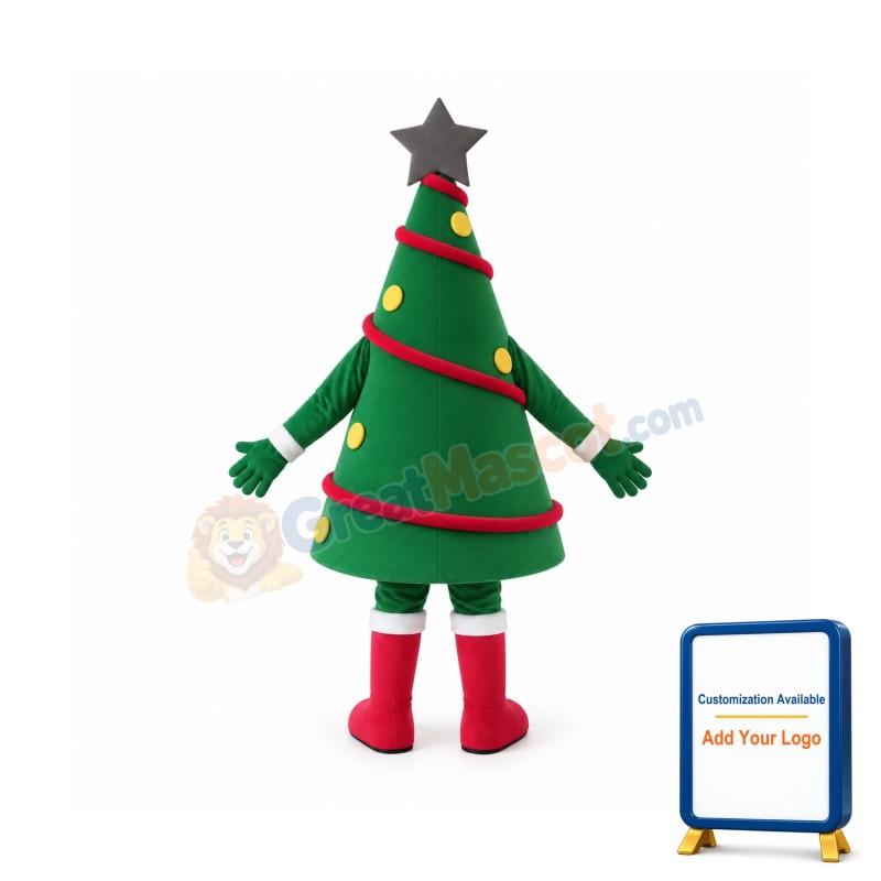 Green Christmas Tree Mascot Costume