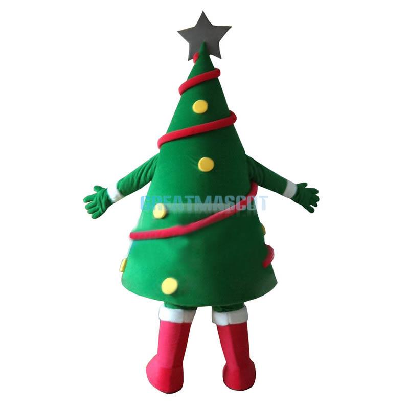 Green Christmas Tree Mascot Costume