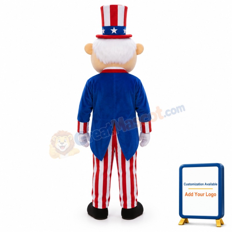 American Old Man Magician Mascot Costume