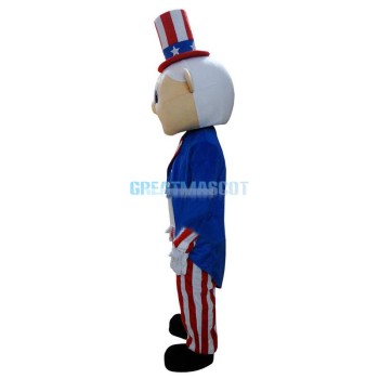American Old Man Magician Mascot Costume