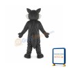Short Plush Grey Wolf Mascot Costume