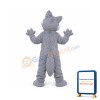 Long Plush Grey Wolf Mascot Costume