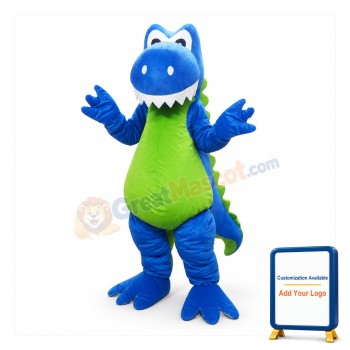High Quality Blue Dragon Mascot Costume