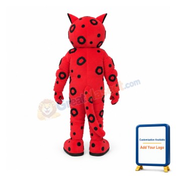 Red Leopard Mascot Costume