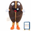 Lovely Coffee Bean Cartoon Mascot Costume
