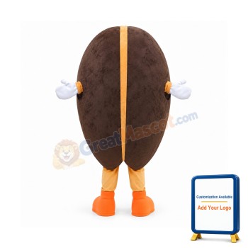 Lovely Coffee Bean Cartoon Mascot Costume