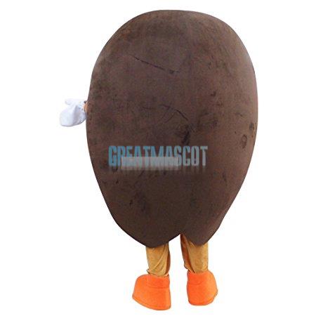 Lovely Coffee Bean Cartoon Mascot Costume