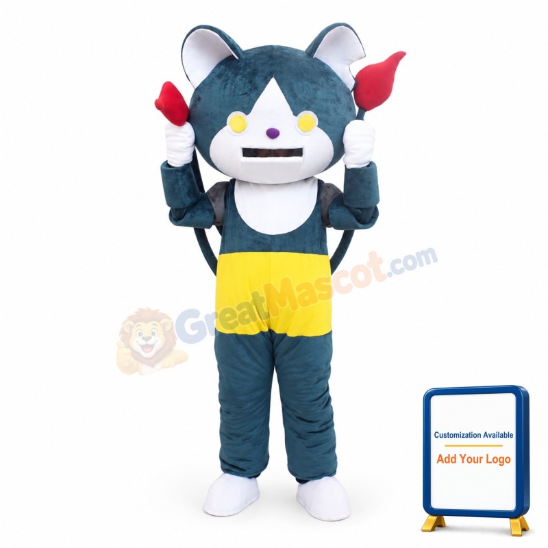 Youkai Watch Jibanyan Blue Cat Mascot Costume