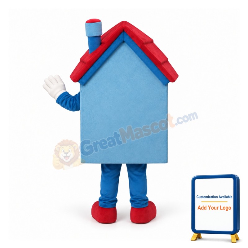 Blue House Mascot Costume
