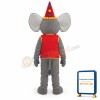 Elephant With Coat Christmas Mascot Costume