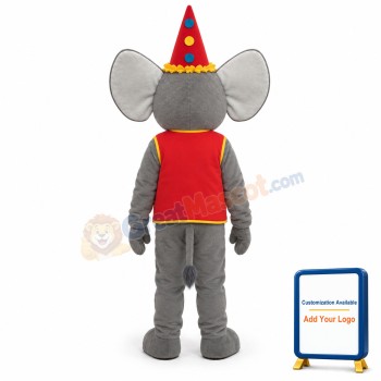 Elephant With Coat Christmas Mascot Costume