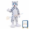 White Tiger Cartoon Mascot Christmas Costume