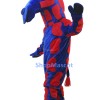 Blue & Red Realistic Giraffe Mascot Costume