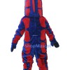 Blue & Red Realistic Giraffe Mascot Costume