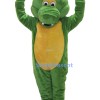 Cute Christmas Green Dinosaur Mascot Costume