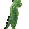 Cute Christmas Green Dinosaur Mascot Costume