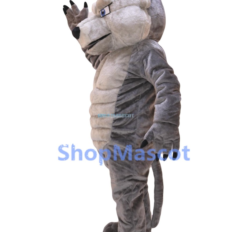 Grey Power Wolf Mascot Costume
