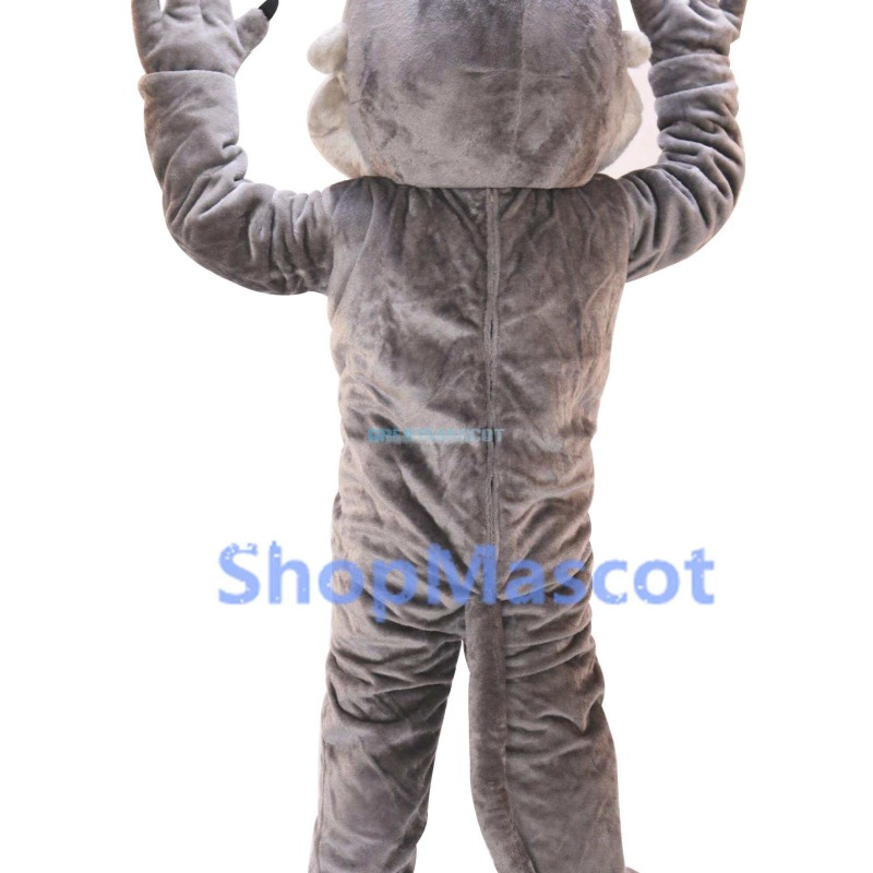 Grey Power Wolf Mascot Costume