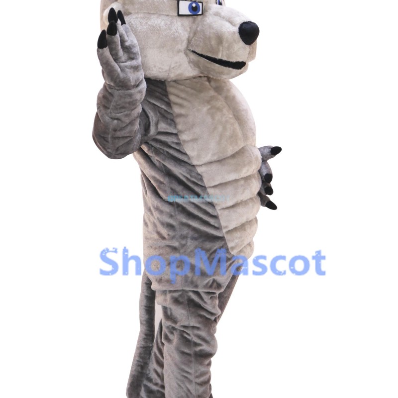Grey Power Wolf Mascot Costume