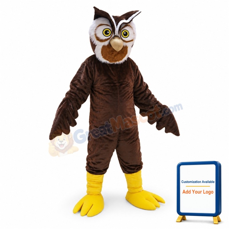 Brown Owl Mascot Costume