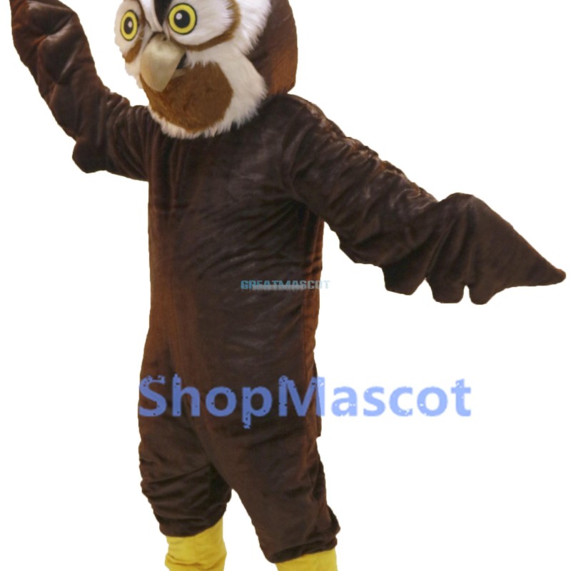 Brown Owl Mascot Costume