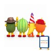Kiwi,Watermelon,Banana,Orange Mascot Costume